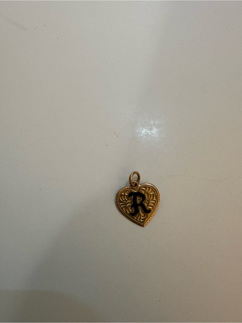 Hawaiian Initial 'R' Pendant Charm